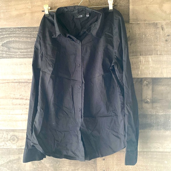 Apt. 9 Tops - Juniors Black long sleeve button up shirt